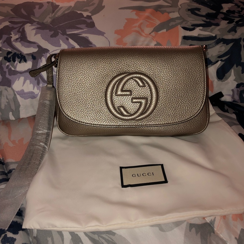 Gucci Soho Shoulder Bag - Golden beige/ metallic